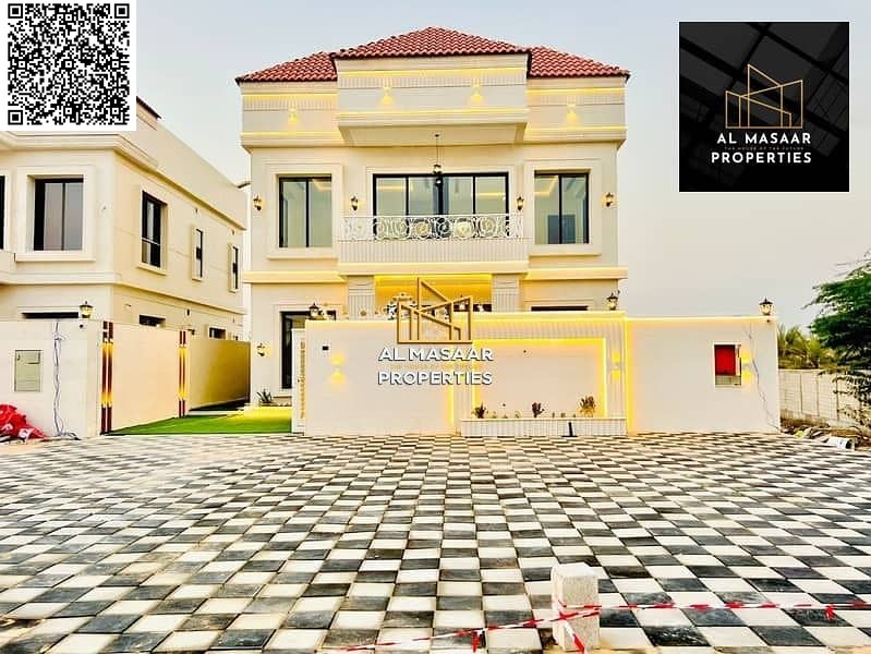 A luxurious classic villa opposite a mosque, with a rooftop terrace, available for immediate occupancy in one of Ajman's most prestigious areas. The p