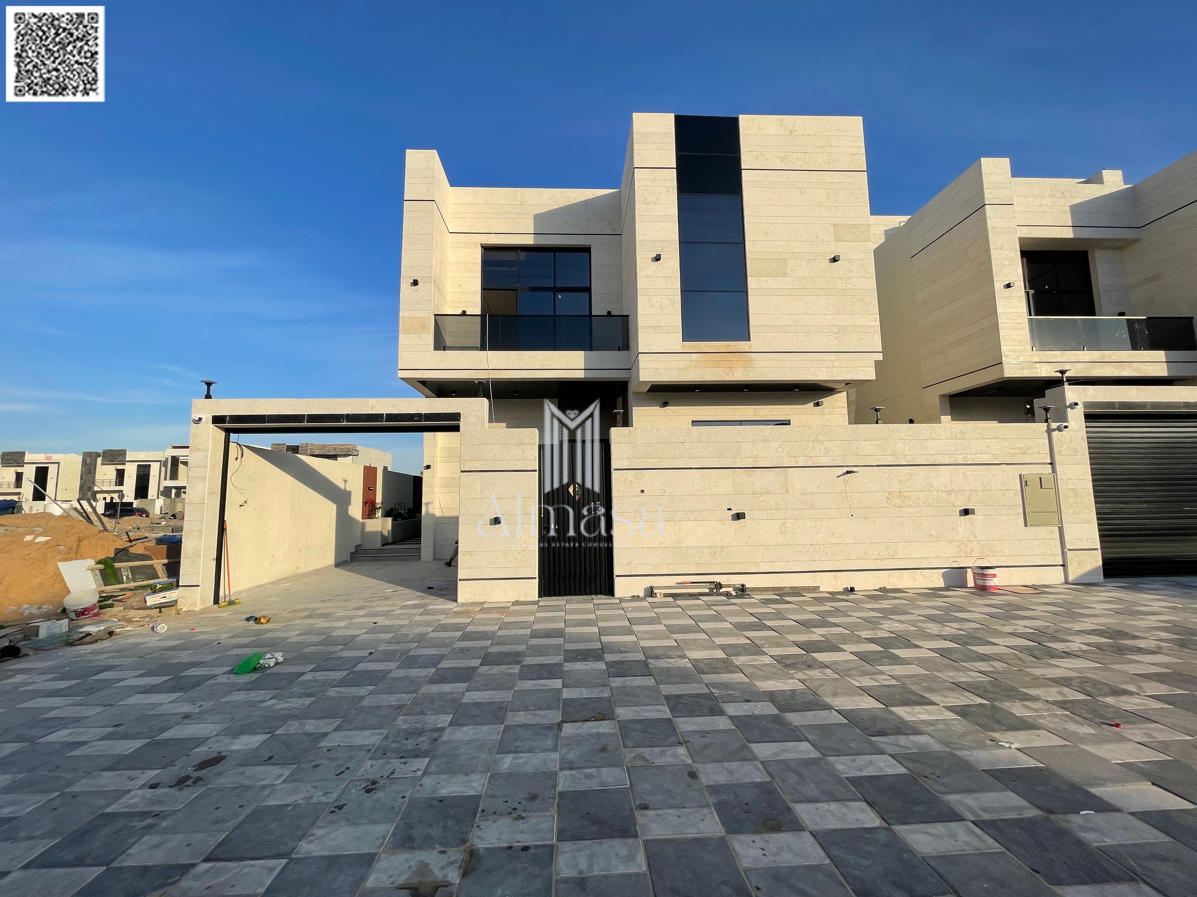 Luxury 5BR Villa in Al Zahya with central A/C, large setback, and modern design