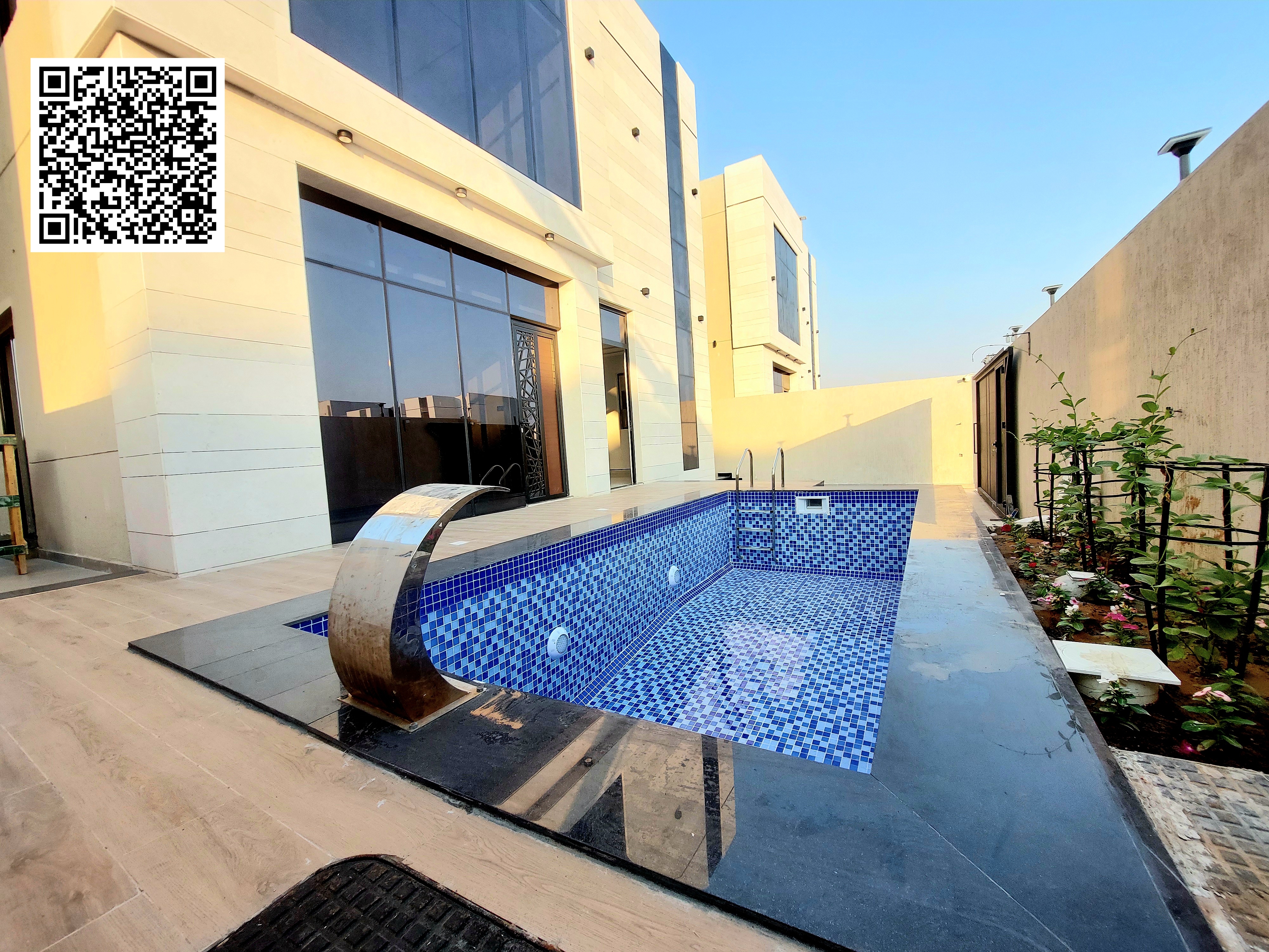 Modern villa for sale with private pool, registration fees included.