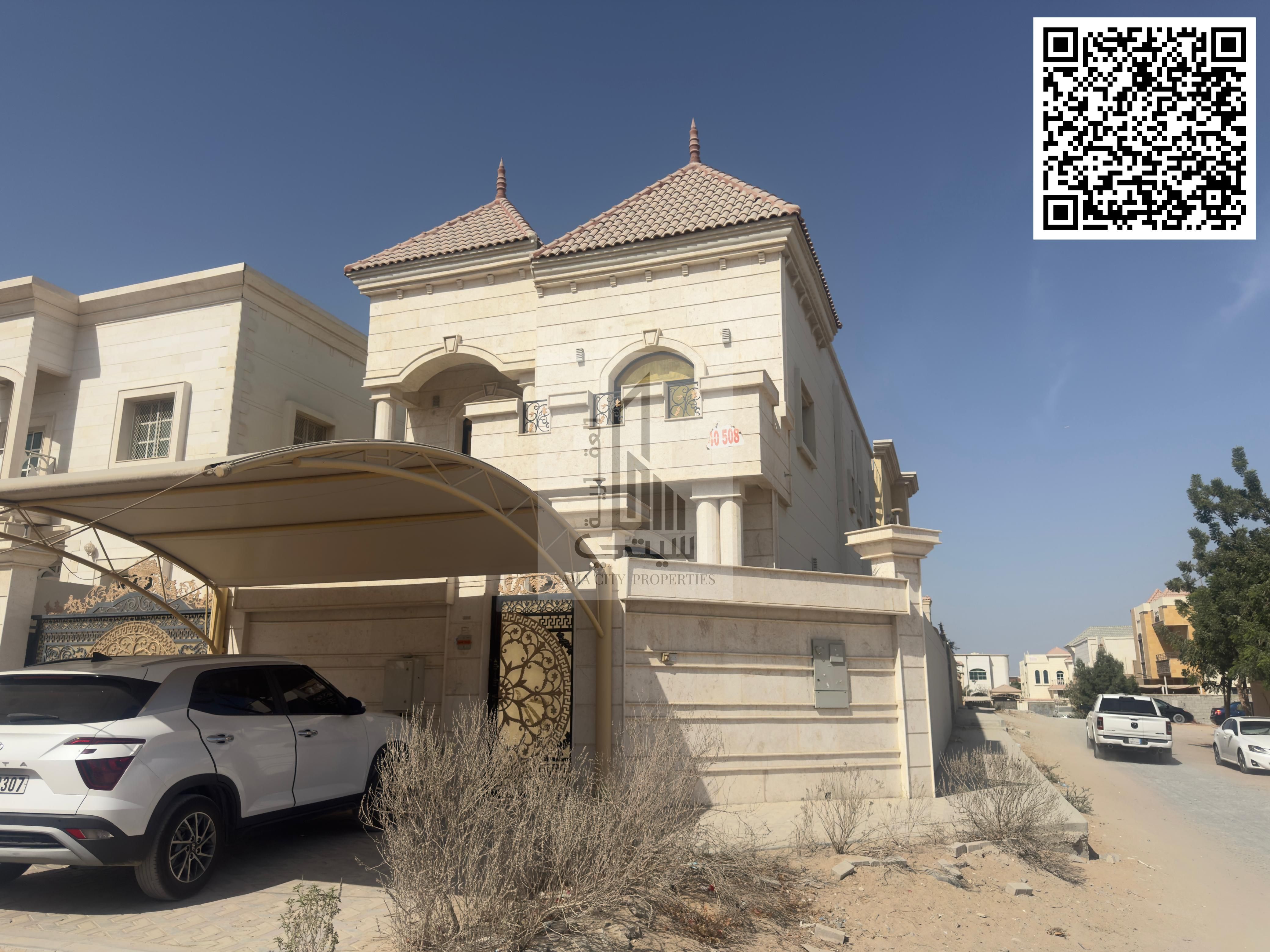 Villa for sale in Al Muwaihat 1, freehold, open to all nationalities, corner unit, central air conditioning