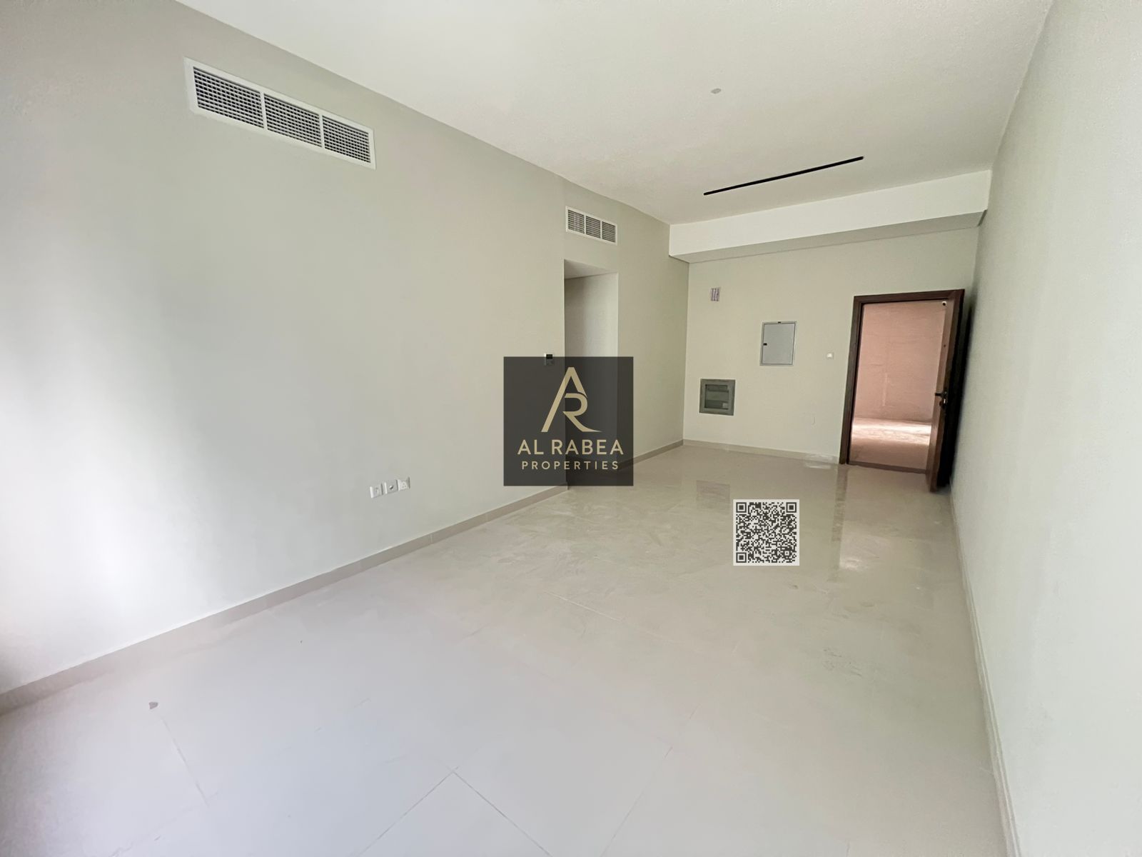 Two bedrooms and a living room, first occupancy in Al Nuaimiya. Close to Al Hikma School. Two bathrooms, balcony, and wardrobes. 47,000 AED in four in