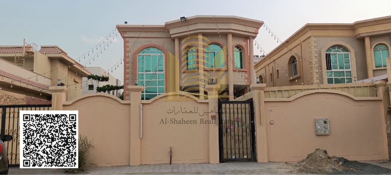 Annual Rent in Ajman Villa consisting of: 5 Bedrooms + 5 Bathrooms, Yard, and Parking Suitable for Employees or Families Location: