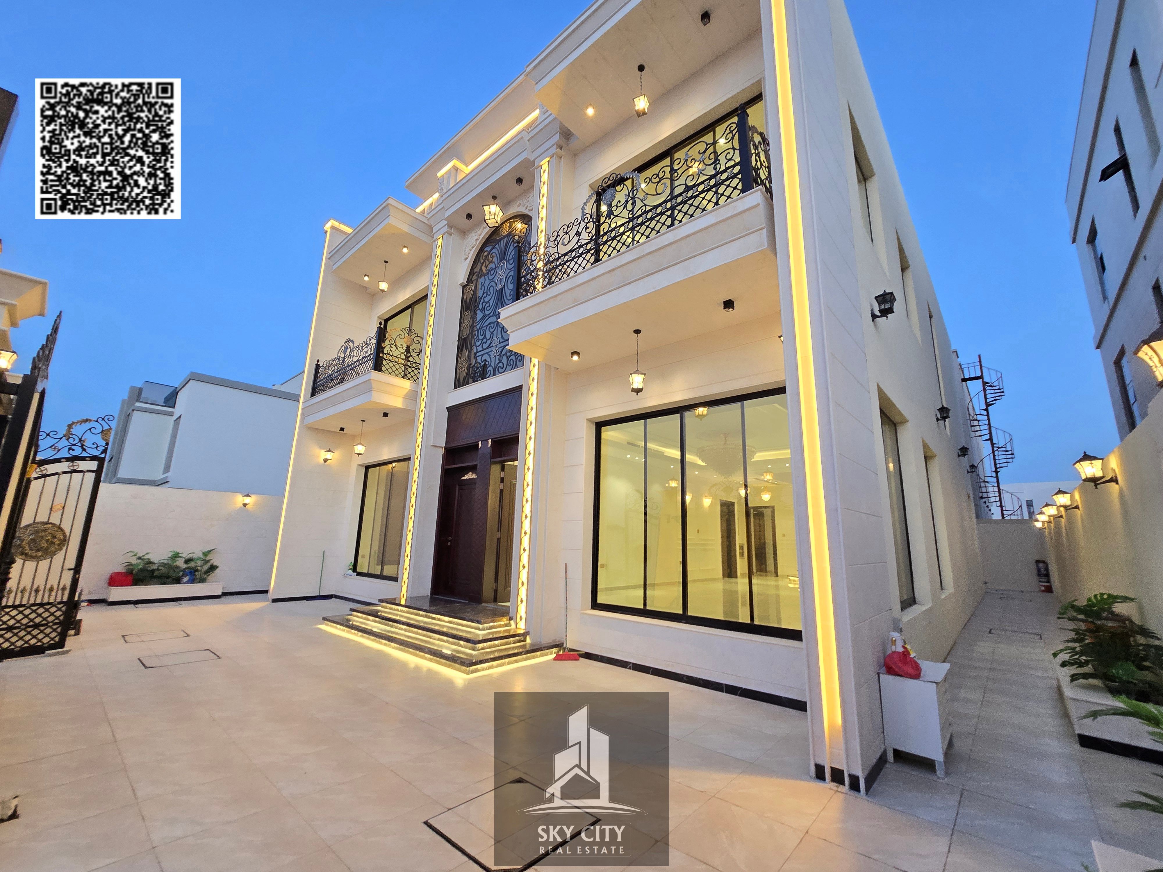 Villa for sale, ready to move in, with air conditioning, near the Chinese market and directly on Sheikh Mohammed Bin Zayed Road.