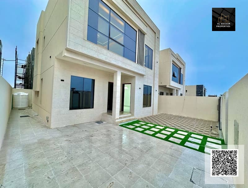 Villa for sale - two floors and a roof - with a large yard and a negotiable price - near Sheikh Mohammed Bin Zayed Road - freehold ownership for all n