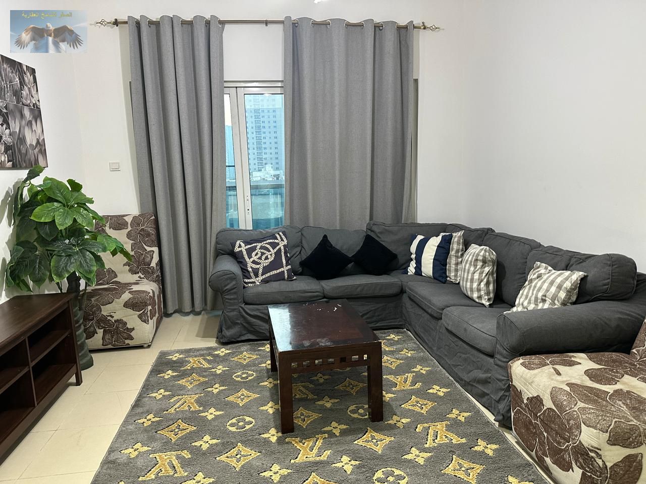 A beautiful 1-bedroom apartment with a living room and 2 bathrooms, fully furnished for the first tenant featuring an open view and calm natural light