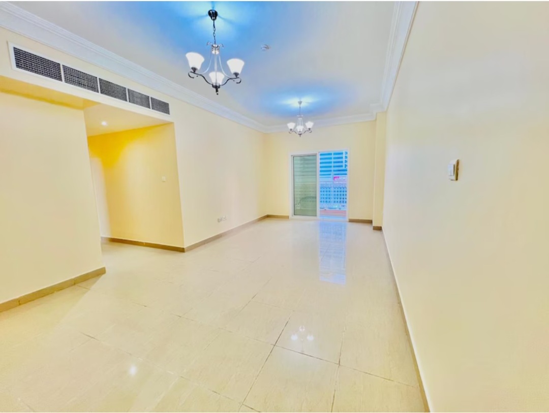 On Dubai&Sharjah border very nice 2bhk with balcony+wardrobes just in 48k call