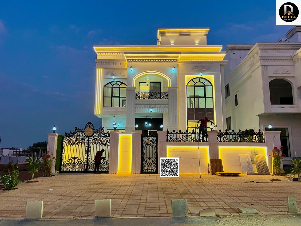 Own a luxury villa in one of Ajman's best areas, near Mohammed Bin Zayed Road | Two floors + roof | Registration fees included | Freehold for life. Ex