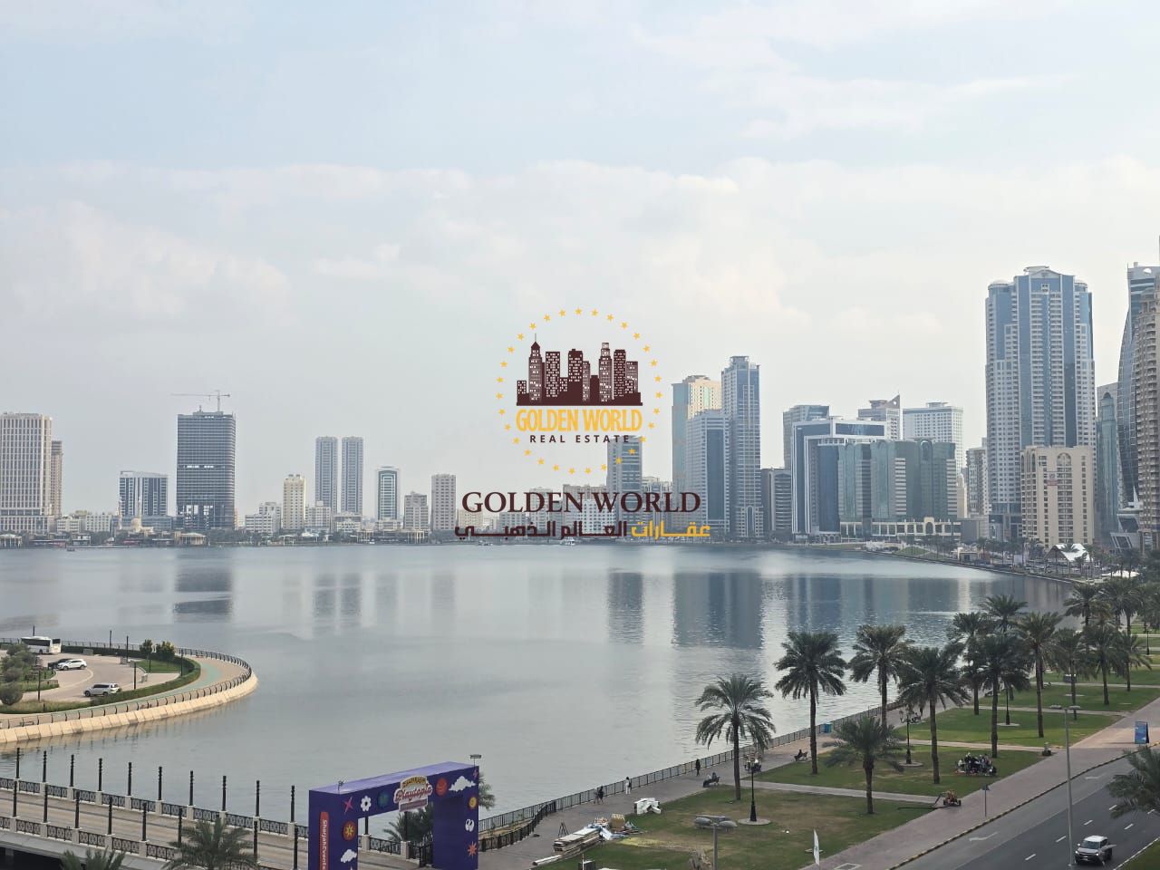 4BR + 2 living rooms with full sea view in Al Majaz 3 Free AC & parking, maid’s room, 5 bathrooms, spacious layout. Rent: 115K