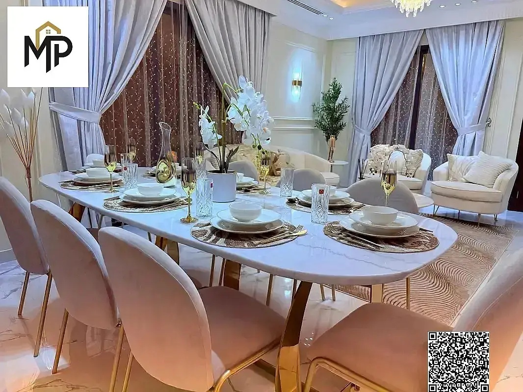 A luxurious, fully furnished modern villa (ready to move in) with an exceptionally elegant interior design, including all fees and air conditioning, f