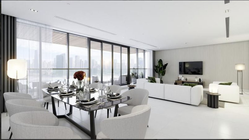 For sale luxury apartment with a sea view in Thuraya Tower 88.