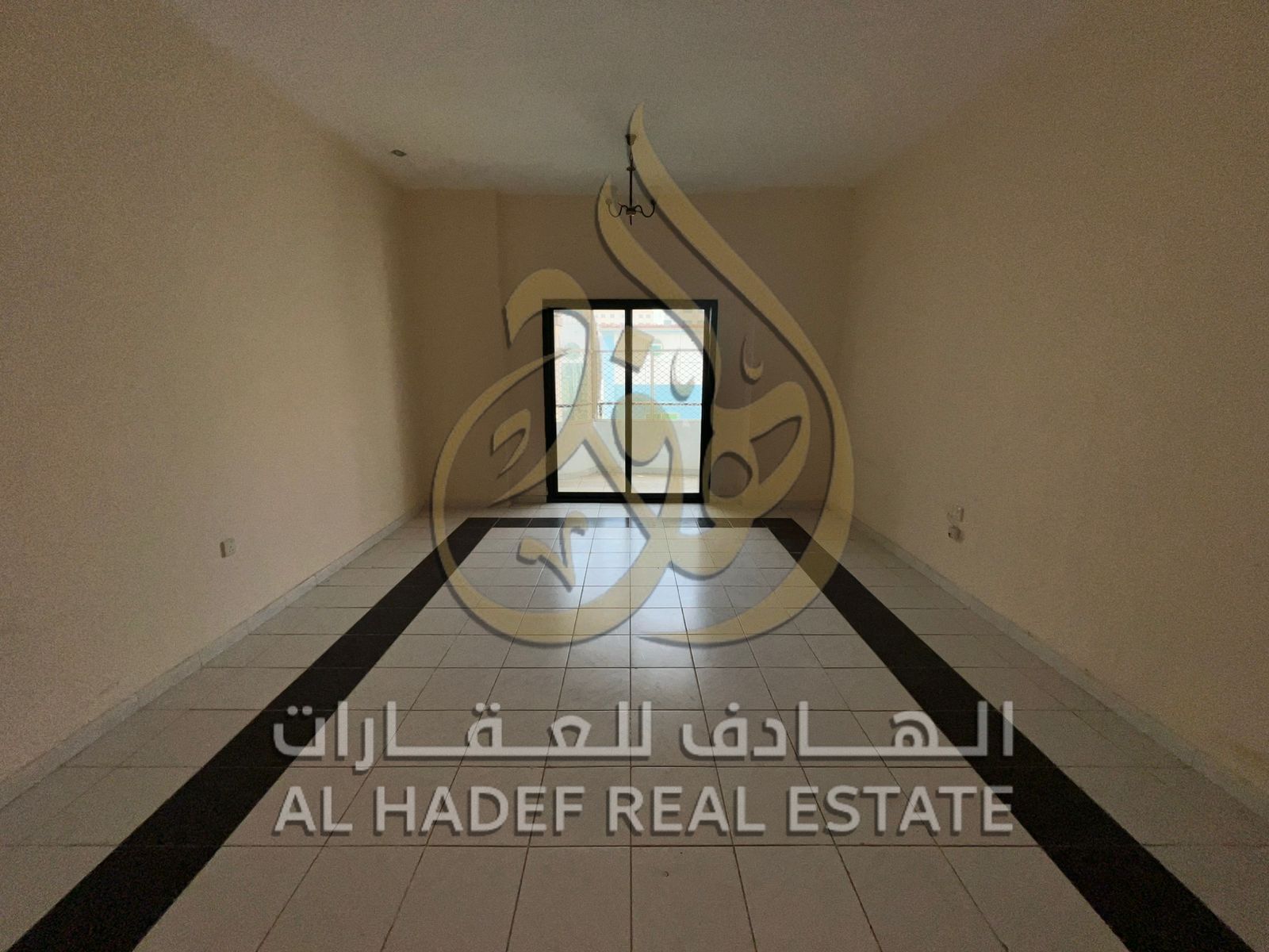 In Al Qasimia area, a 3-bedroom apartment with a living room, balcony, and maid's room is available with payment facilities of up to 6 installments an
