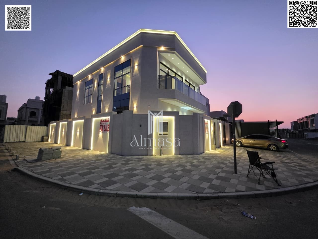 Luxury Corner Villa for Sale in Al Bahia – Ajman | 5 Master Bedrooms + Maid’s Room | Large Setback | AED 1,950,000 – Negotiable