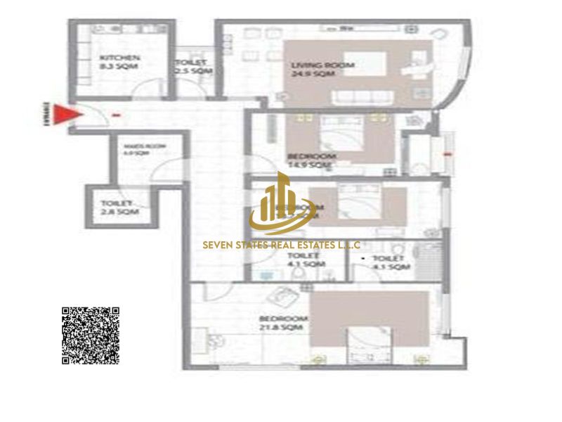 Luxury 3-bedroom smart home apartment in Gulf Tower – a fantastic opportunity you shouldn't miss!