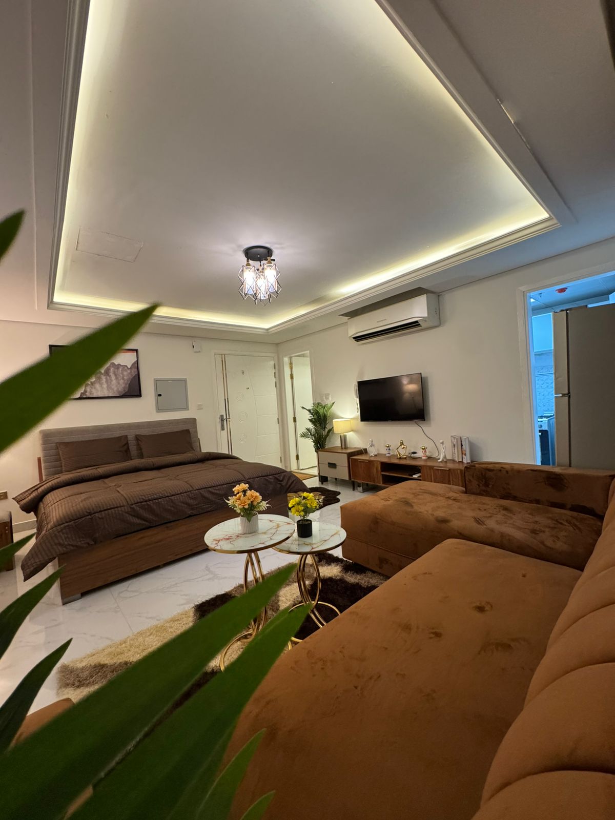VIP studio apartment for monthly rent in Al Muwaihat area, first occupancy