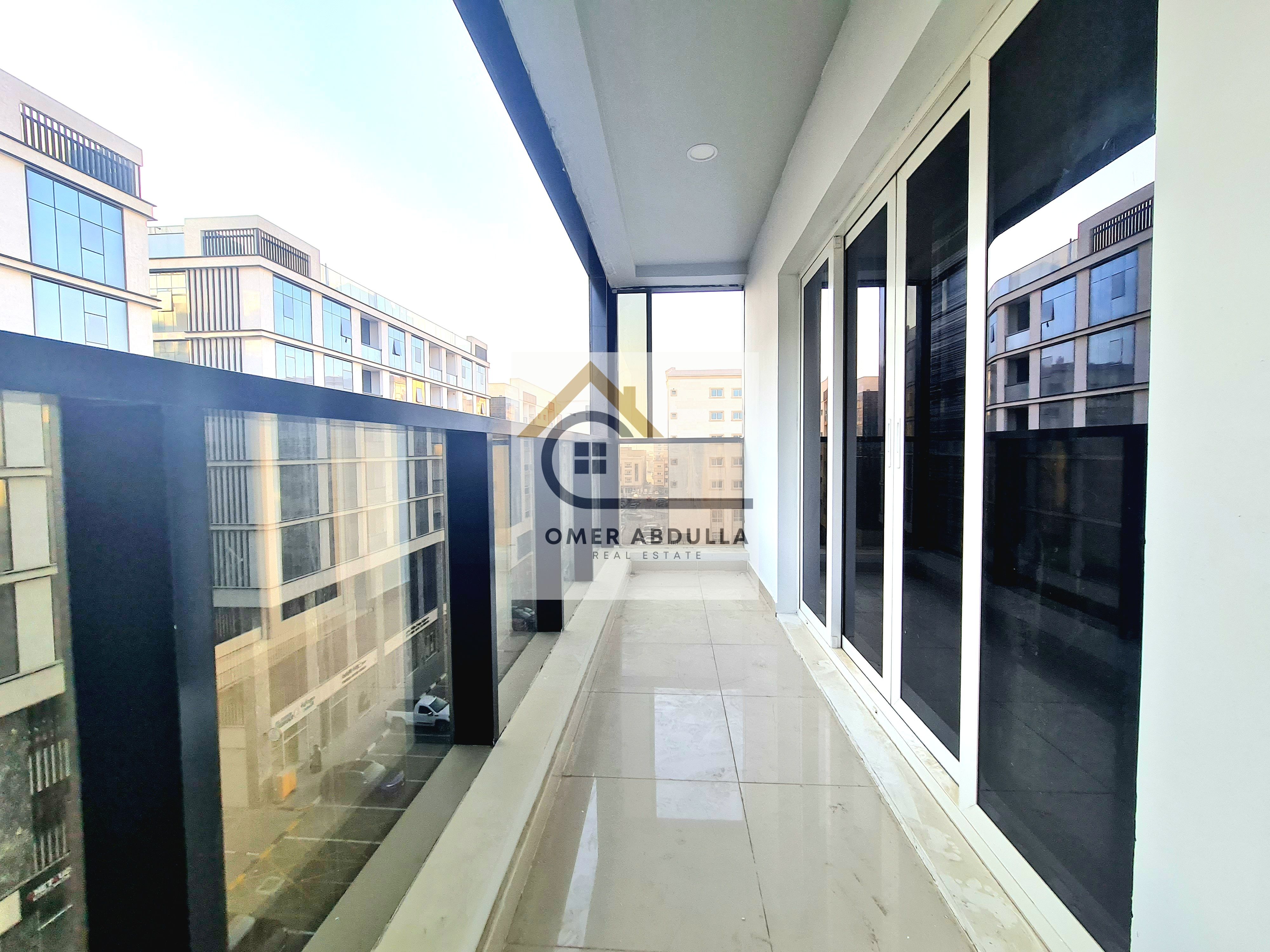 Like Brand new Luxury 2bhk Apartment with balcony, 2 master bedroom ,wardrobes and covered parking In Muwaileh Commercial