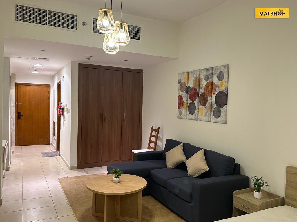 "Studio for rent in Ajman Towers, all bills included (electricity, water, internet, sewage). Easy access to Dubai & Sharjah. "