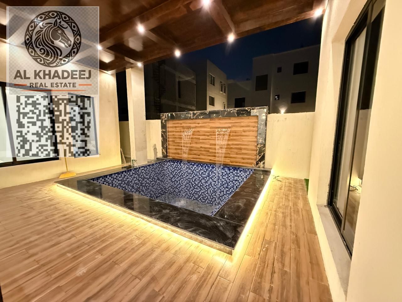 Luxury 3‑floor villa in Al Helio 2, Ajman. New, high‑end finishing, private pool, 5 master rooms, prime location near all services. Price AED 2,280,00