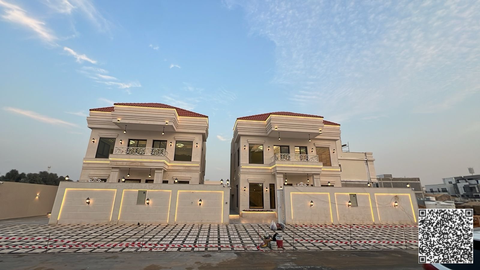 Two classic villas with super deluxe finishes, close to the mosque and main roads, Al Helio 2, Ajman.