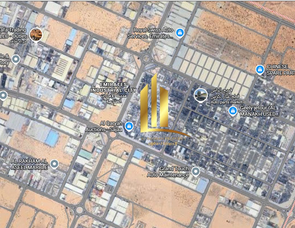 Fenced plot of land for sale in Al Sajaa Industrial Area – Scrap Yard Area: Very suitable