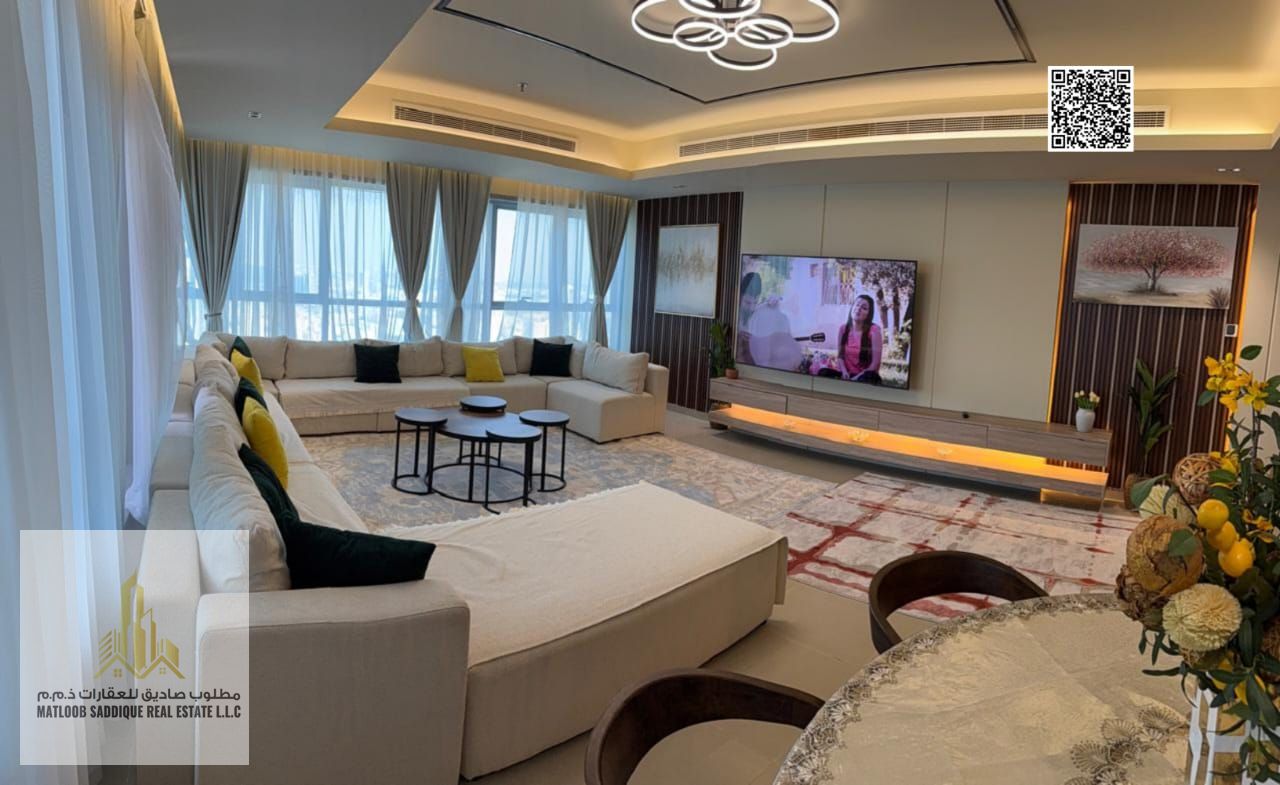 Amazing 2bedroom Hall || with fully sea view+ City View Available for rent In Ajman Corniche tower