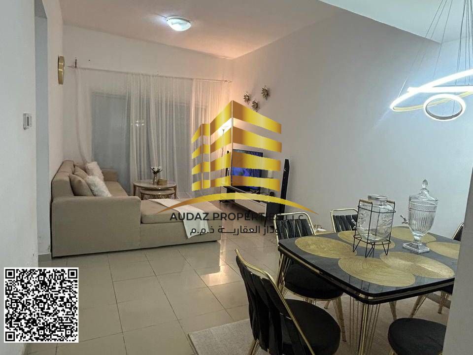 Furnished two-bedroom apartment with living room for monthly rent in Ajman