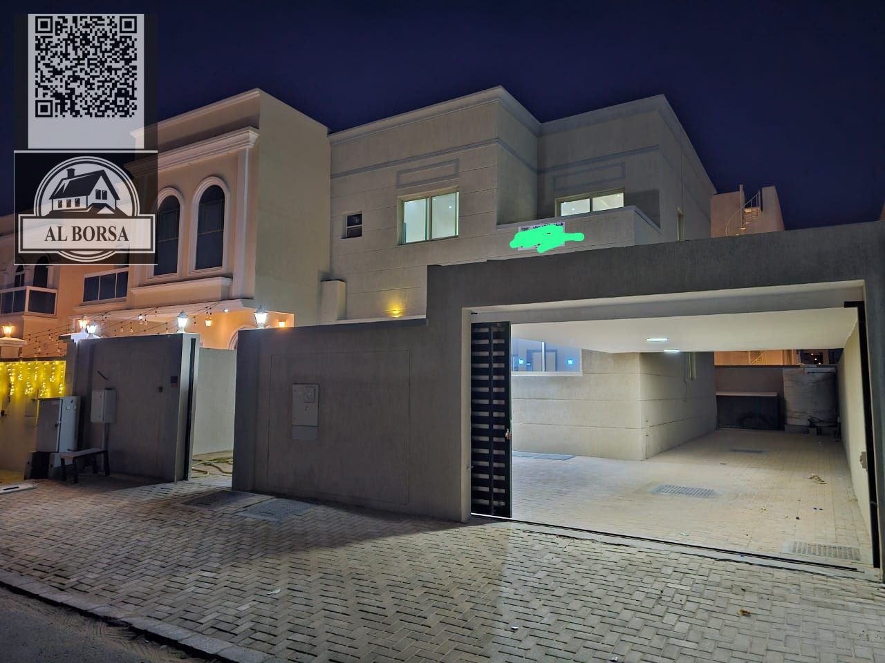 Villa for rent in Al Zahia, Ajman. 4 master bedrooms, living room, majlis, kitchen, and maid's room.