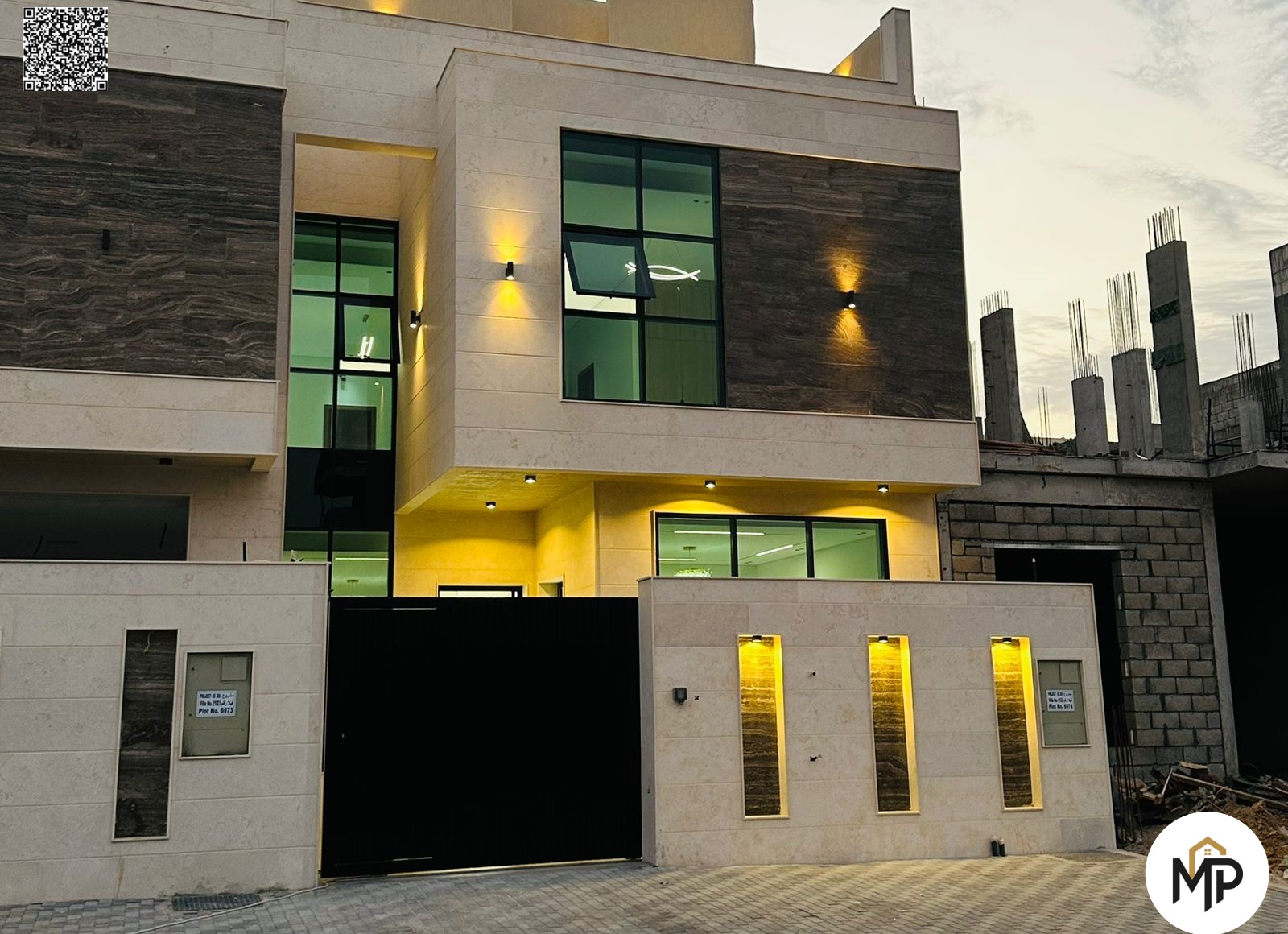 Villa for sale, including registration and title fees. Freehold. Open to all nationalities.