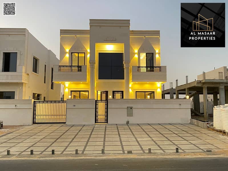 Your chance to own a villa, including registration fees, air conditioning, electricity, and water, ready to move in, close to all services, with elega