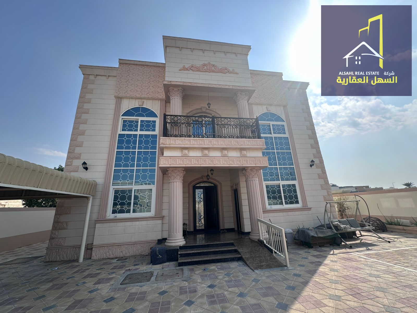 A residential villa for sale in an excellent location, opposite the mosque