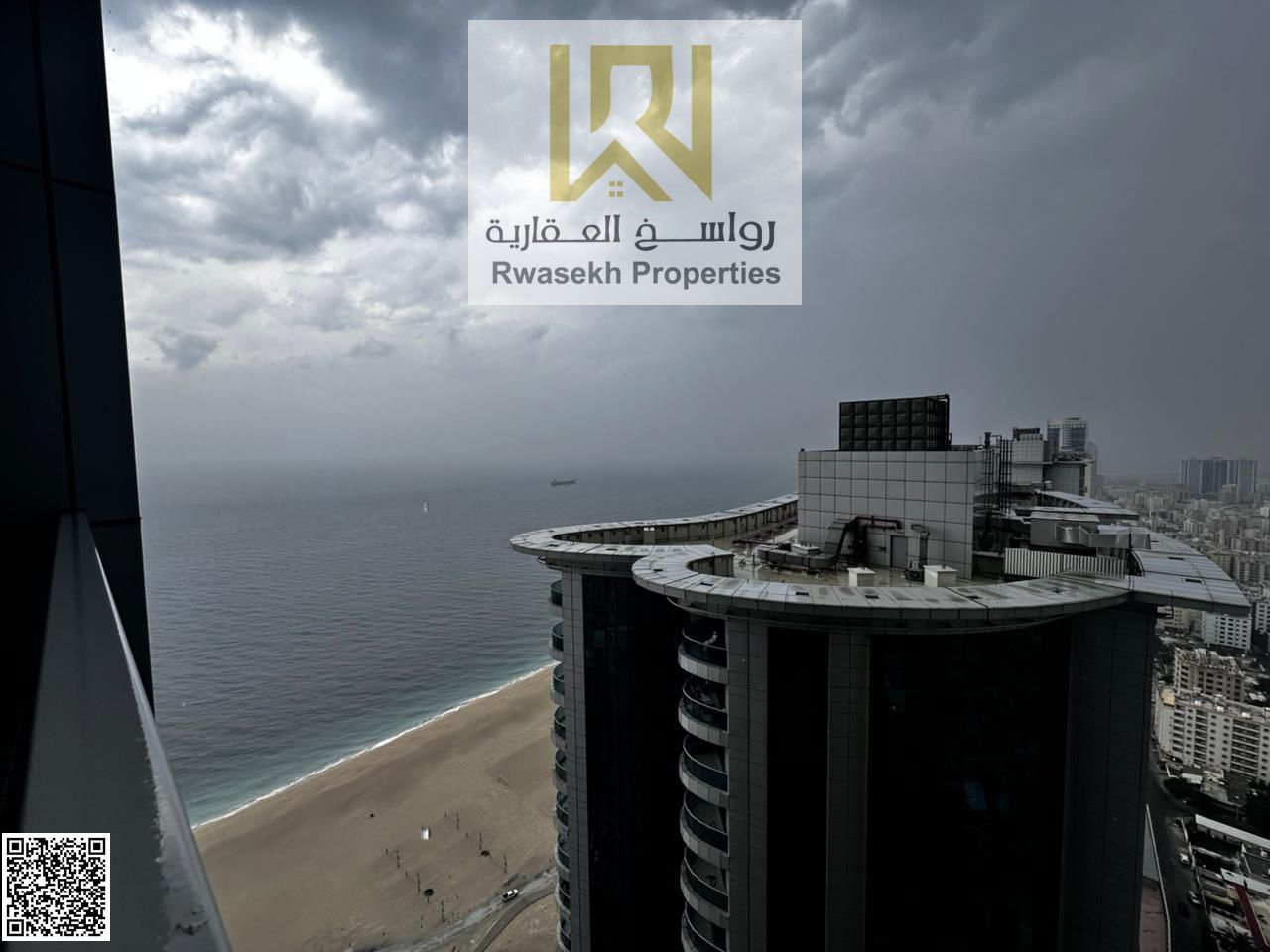 1 Bedroom Apartment for Sale in Ajman Corniche Towers with Full Sea & City View | Rented