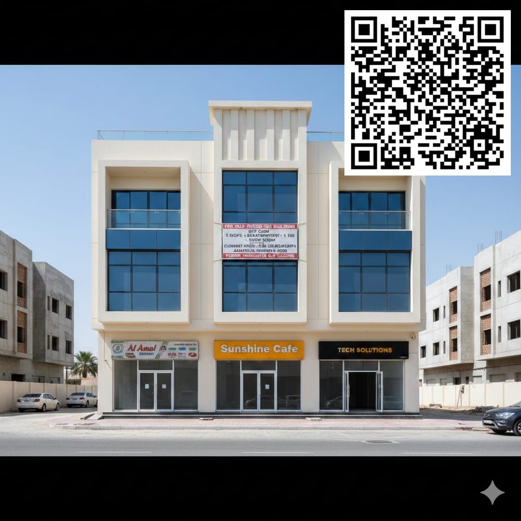 Building for Sale – Al Jurf Industrial 2, Ajman A prime investment opportunity to own a new mixed-use residential & commercial building in Al Jur