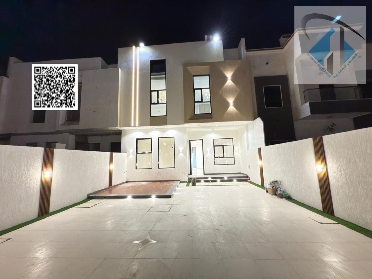 For sale directly from the owner, including ownership fees: a villa in one of Ajman's most luxurious villas, built and finished to a super deluxe stan