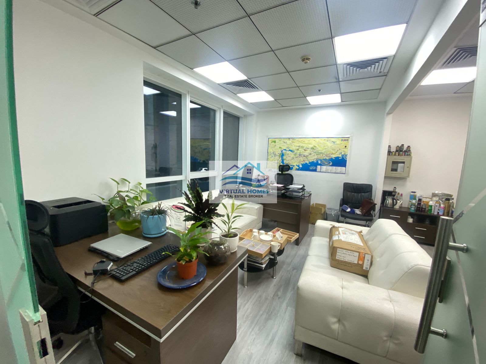 Modern Office Space with Dual Desks & Private Cabin