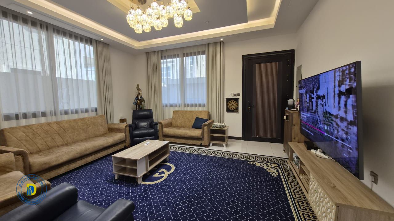 Modern villa for rent, 5 bedrooms, furnished, in Al Zahia area, super deluxe finishing, close to all services.