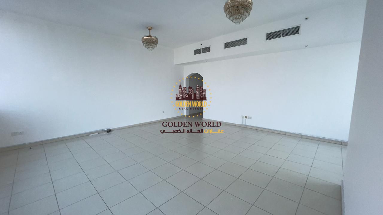 3-bedroom apartment on Al Taawun Corniche with full sea views, maid’s room, laundry room, parking, and direct Dubai exit.