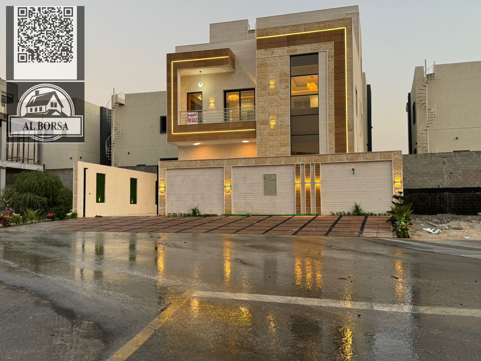 For sale: Villa in Al Helio 2, Ajman. 4 master bedrooms + living room + majlis + luxury kitchen + maid's room. Ready to move in immediately.
