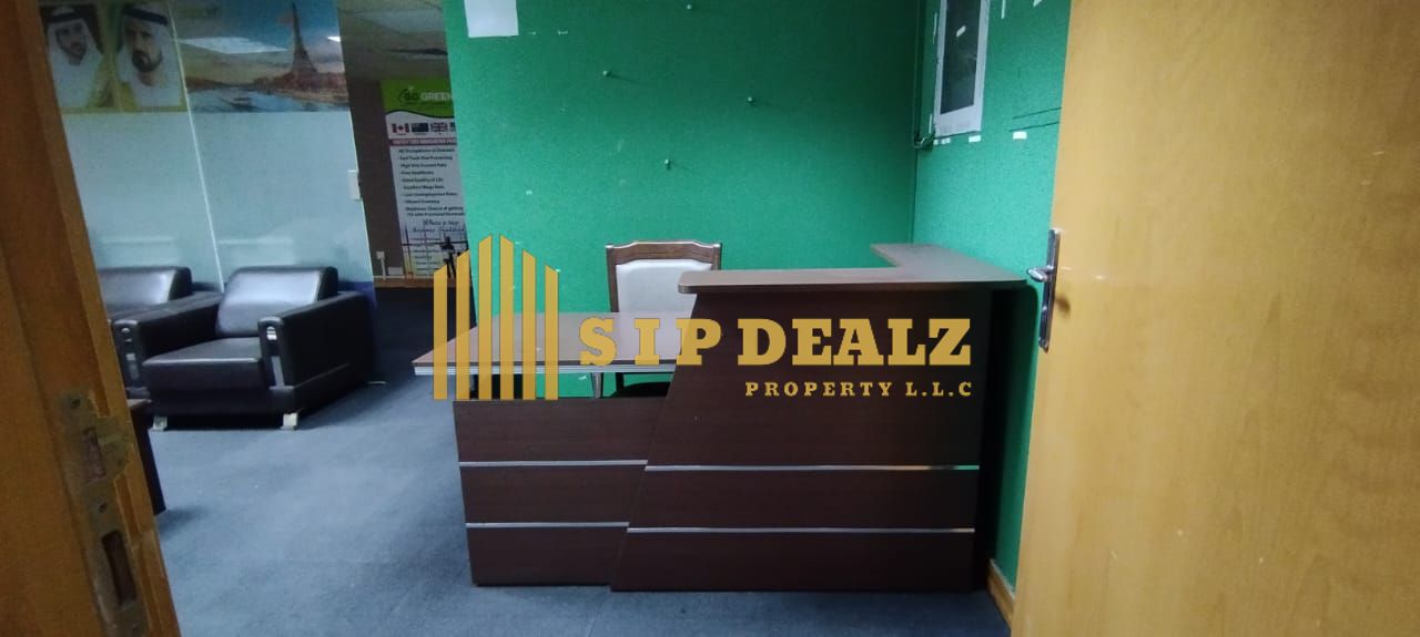 Fully Fitted partitioned Furnished Office near Dnata Emirates Office port Saeed Deira