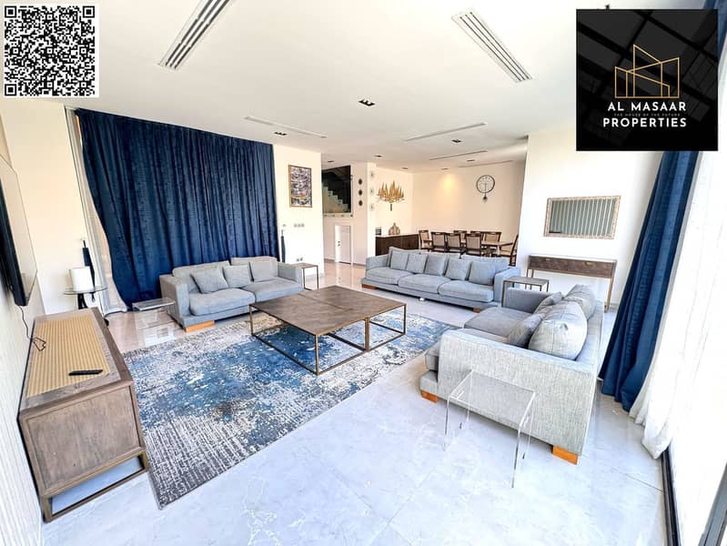 Al-Zawraa Villa, 3 master bedrooms with swimming pool and garden, including electricity, water, air conditioning units and a large portion of the furn