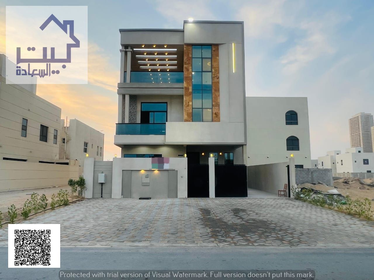 For Rent: Modern villa in Al Amrah area, first occupancy, detached villa, in one of the best residential locations, stunning design, spacious areas, o
