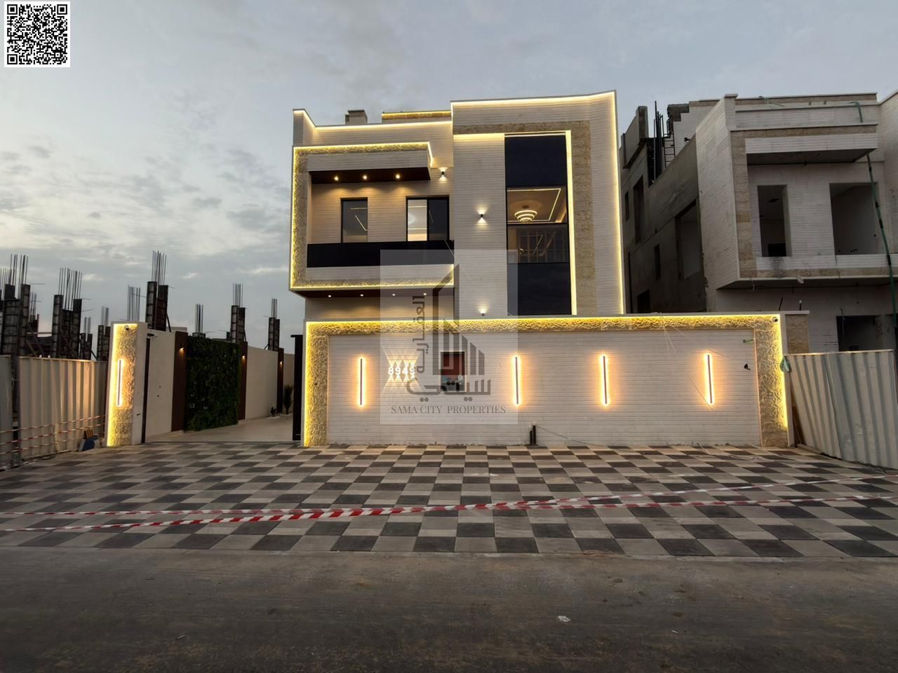 Villa for Sale in Al Zahia Features: • 5 Master Bedrooms • Majlis with Bathroom • Living Room with Bathroom • Main Kitchen • Maid's Room • Larg