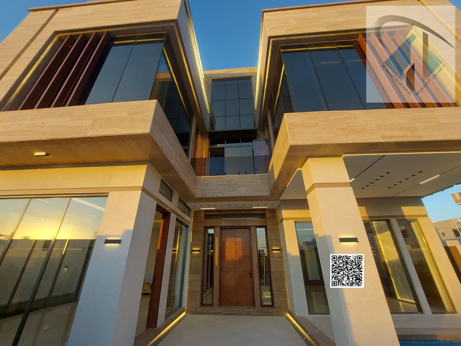 A luxurious villa with a modern design and high-end finishes, featuring a garden, private pool, elevator, and central air conditioning. The price incl