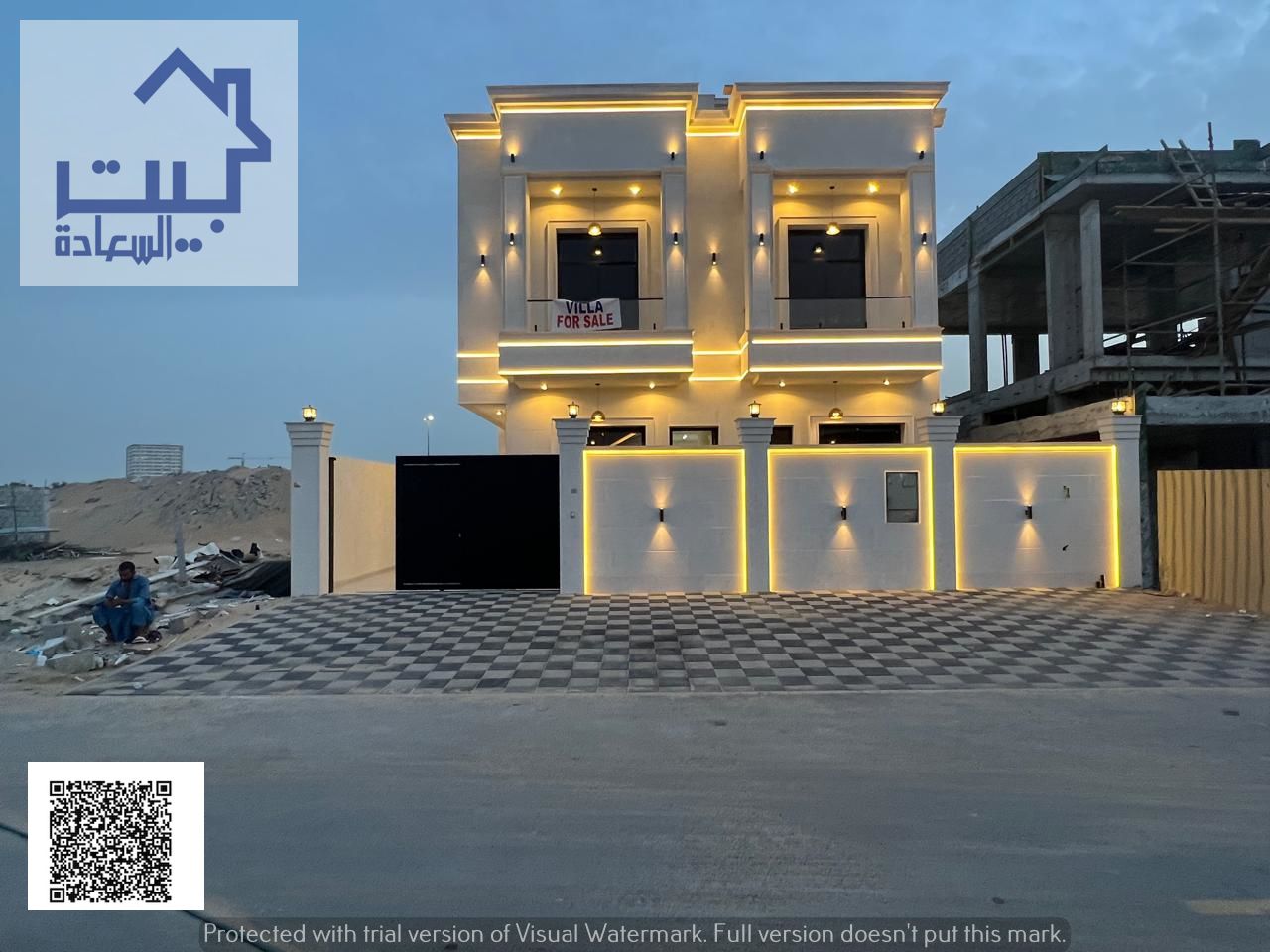 For Rent: Modern villa in Al Helio 2 area, first occupancy, detached villa, in one of the best residential locations, stunning design, spacious areas,