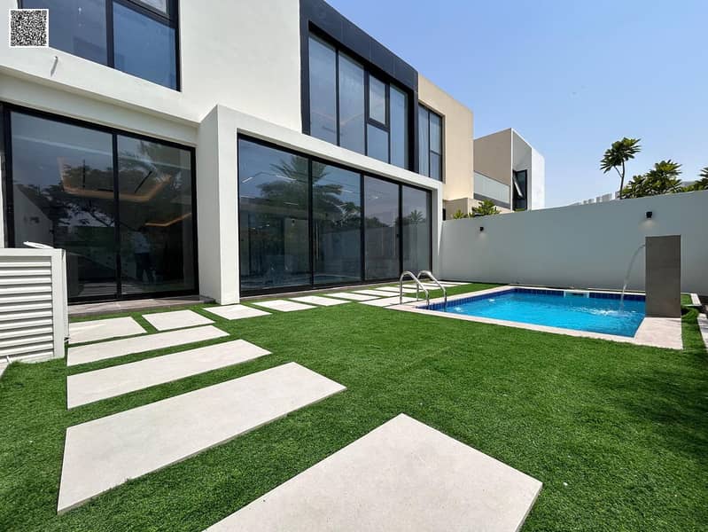 Royal villa in the heart of Al Zorah – direct golf course view, including (electricity + water + air conditioning) | Ready to move in | Exceptional pr