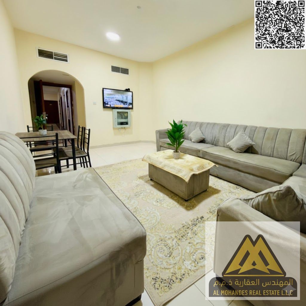 Prime location opposite Thumbay Hospital, behind Gift Way, next to Nesto Industrial Area | Clean furnishings, central air conditioning, two bathrooms,