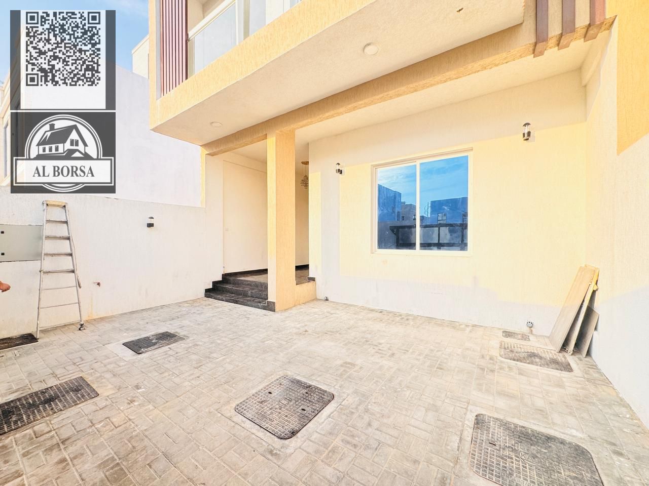 Villa for rent in Al Zahia, Ajman. 4 master bedrooms + living room + majlis + luxury kitchen + maid's room, ready to move in immediately.