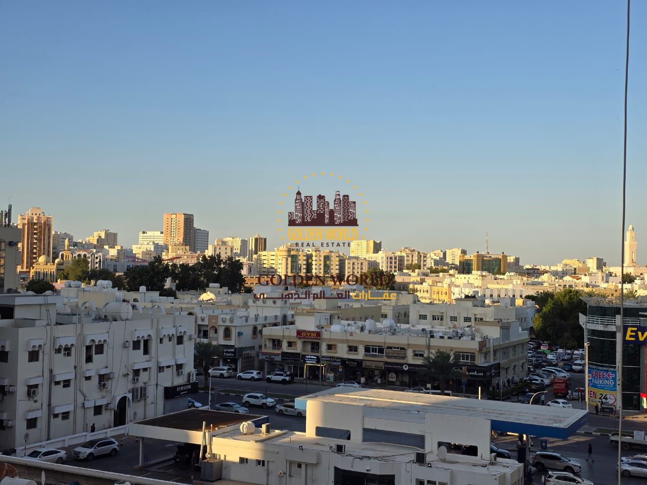 2BR apartment with living room and balcony in Al Qasimia Al Mahatta, open view, clean. Rent AED 40,000 negotiable, 4 or 6 cheques.