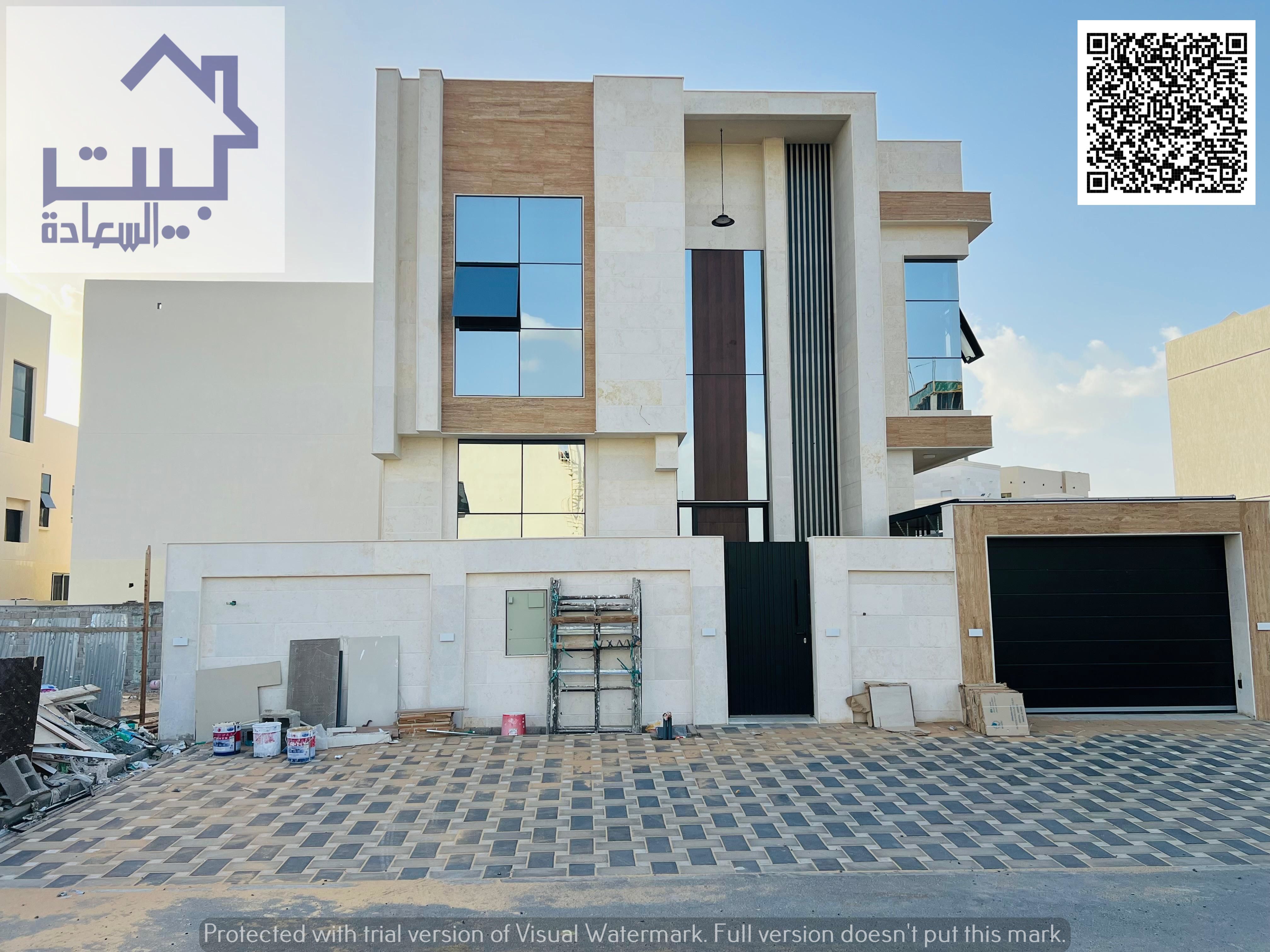 Luxury villa with personalized finishing, including registration and ownership fees. Two floors with a courtyard seating area, close to all services,