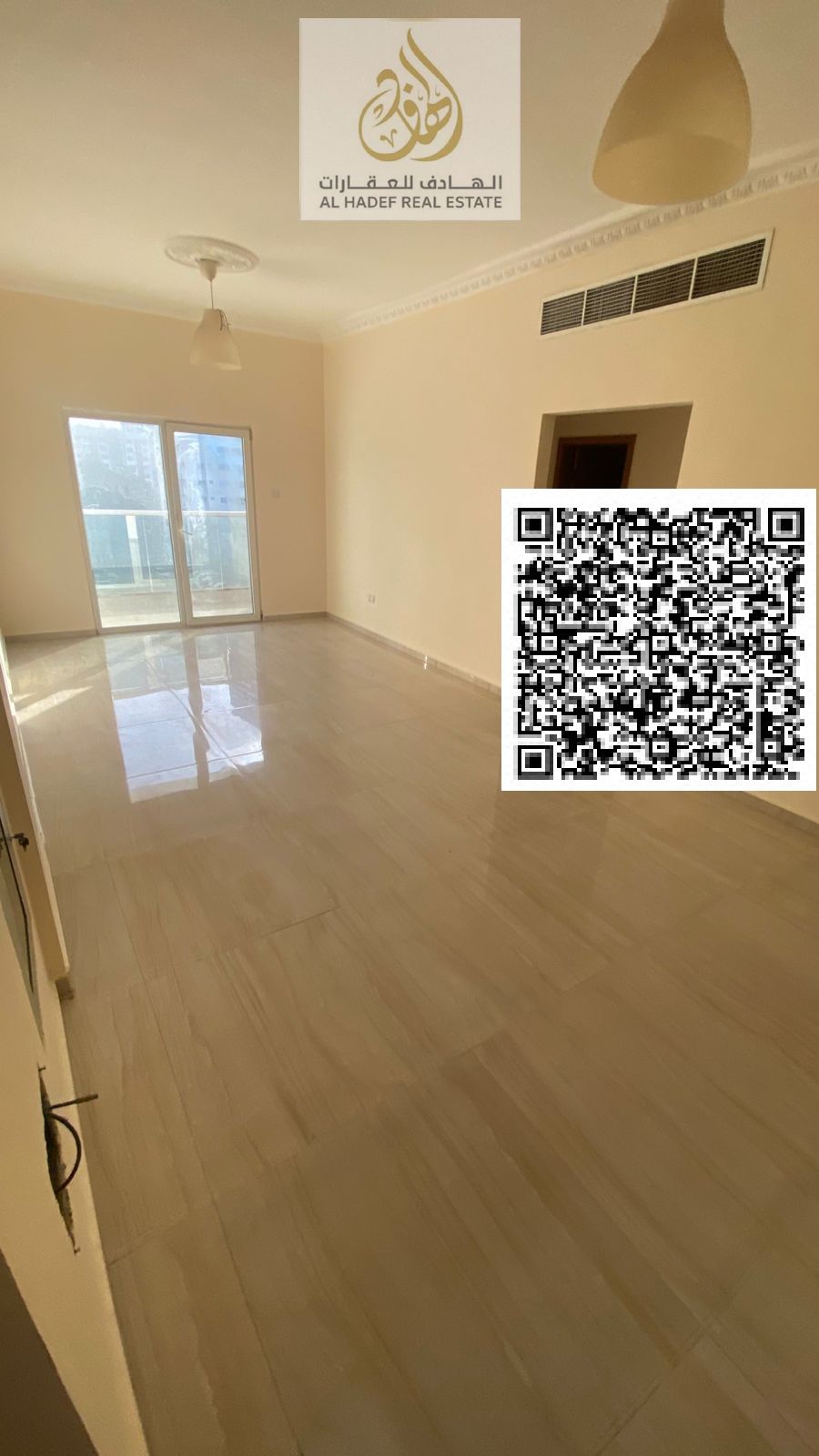 A one-bedroom apartment with a living room, two bathrooms, and a balcony. It's a second-to-last-occupancy unit with super deluxe finishing and a very
