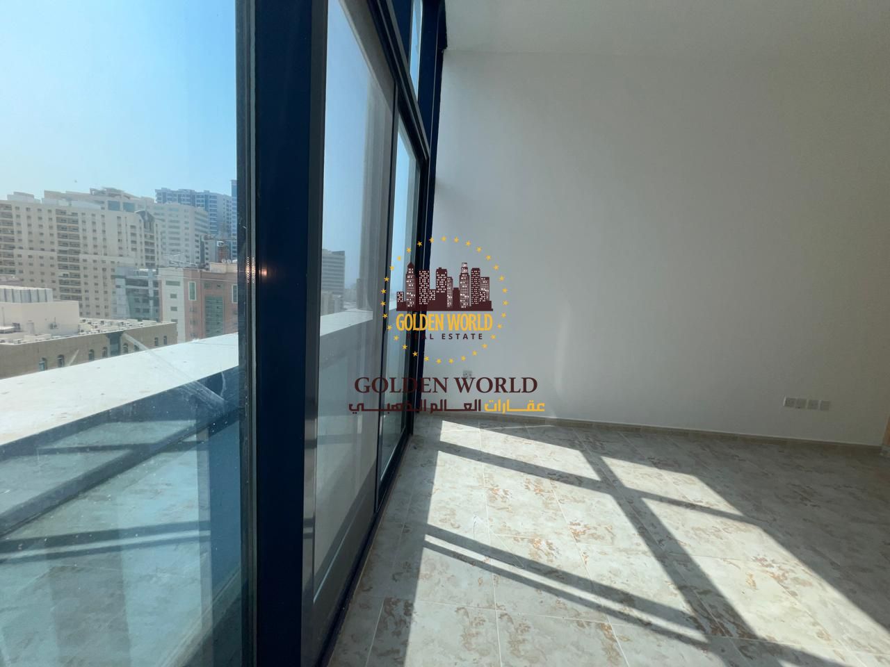 3BR apartment with balcony in Al Majaz 3 near Al Khan. Maid room, parking, free AC, open view. Rent 70,000 AED.