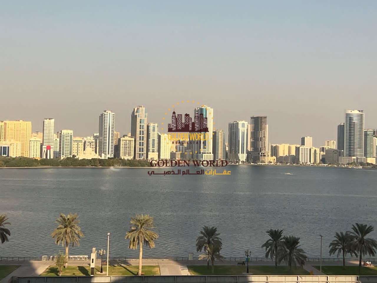Luxury 4BR apartment in Al Majaz 3 with sea view. 3 master rooms + master maid, 2 balconies (terrace). Rent 145,000 AED.